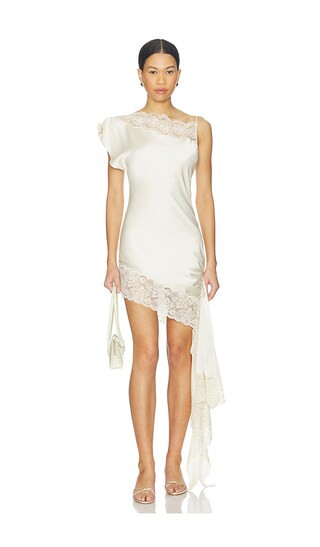 Nataliya Mini Dress in Ivory | Revolve Clothing (Global)