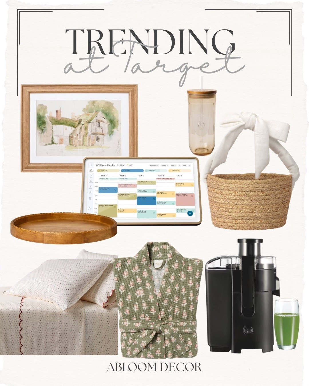 Trending at Target! I loved the scalloped detail on the sheets, and the digital calendar.

#LTKHome