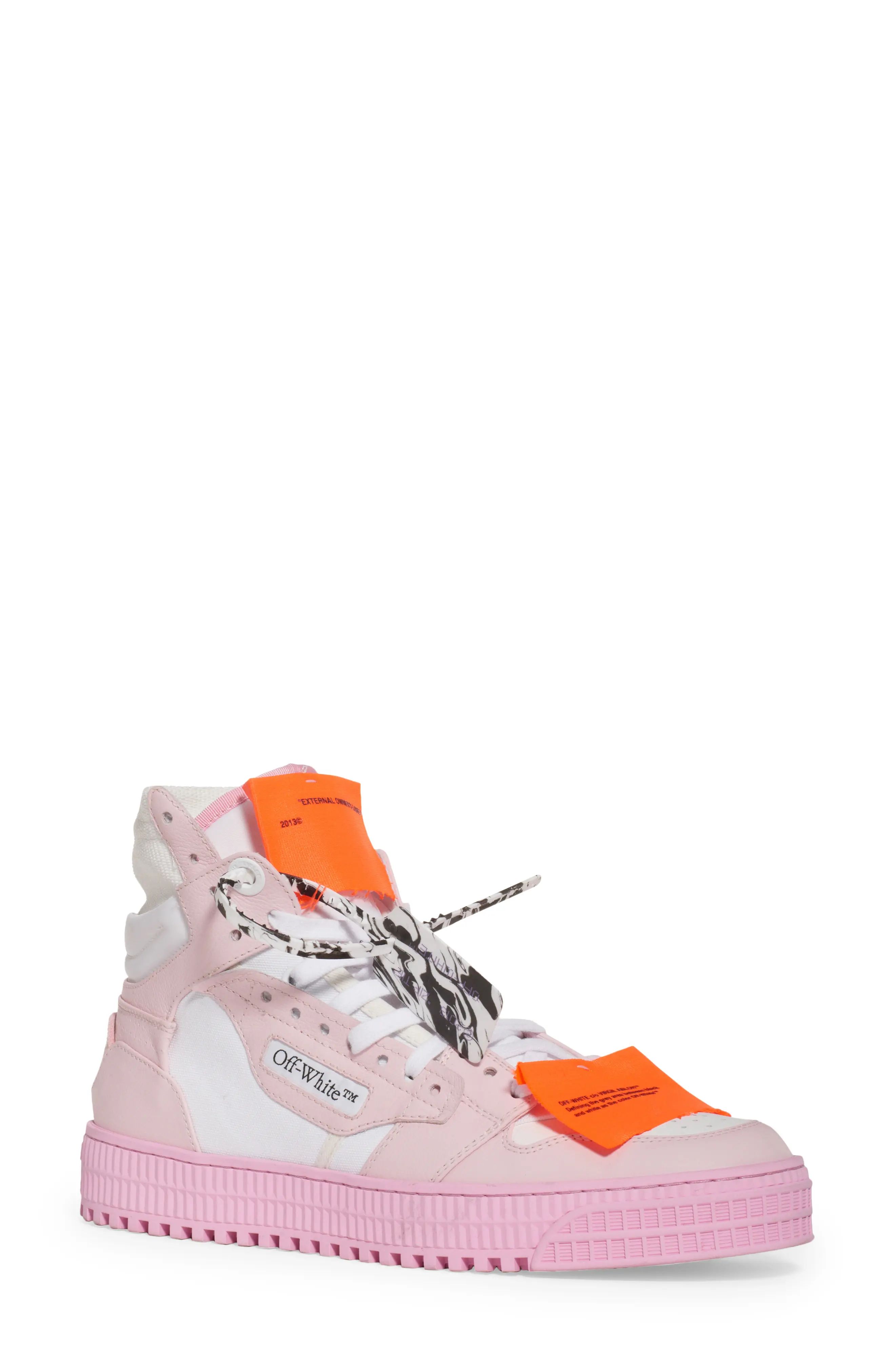 Off-White Off Court 3.0 High Top Sneaker in White/Pink at Nordstrom, Size 11Us | Nordstrom