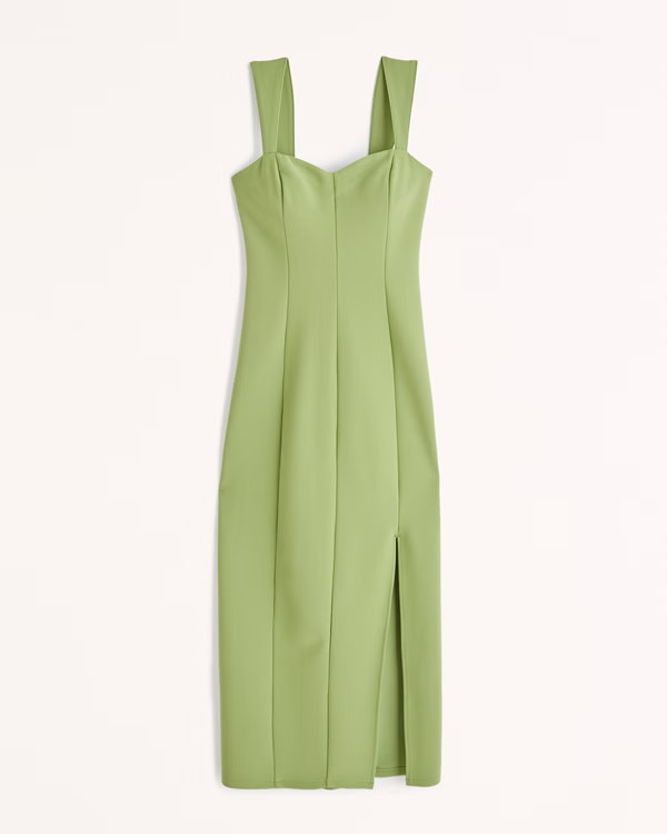Wide Strap Corset Midi Dress | Abercrombie & Fitch (US)