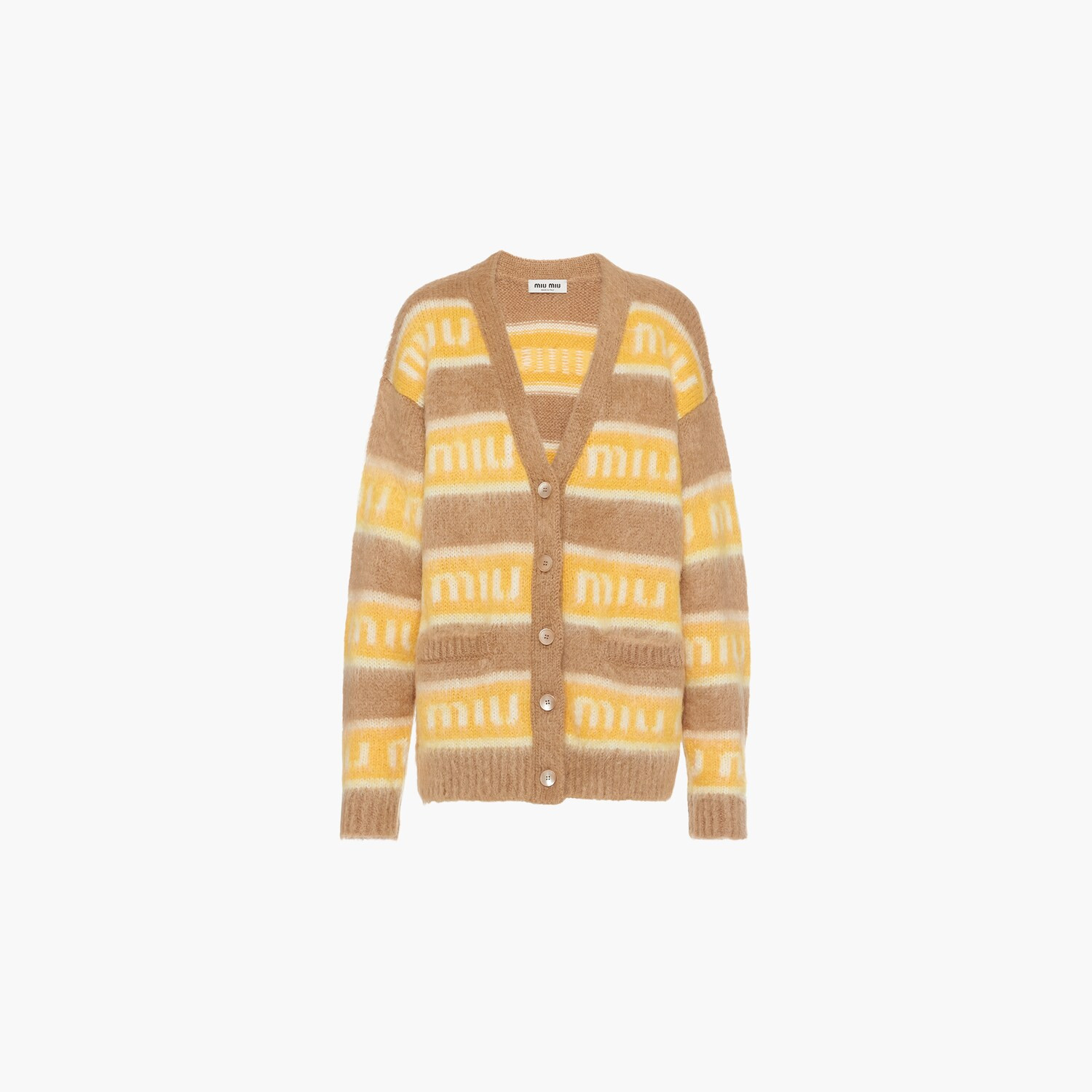 Oversized mohair cardigan | Miu Miu US