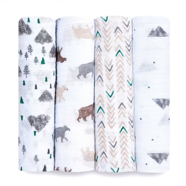 aden + anais essentials Muslin Swaddle Blankets - 4pk | Target