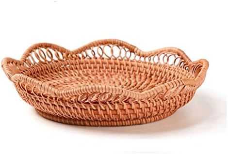 Small Handmade Woven Food Serving Display Storage Basket Basket Fruit Candy Cake Bread Basket Or ... | Amazon (US)