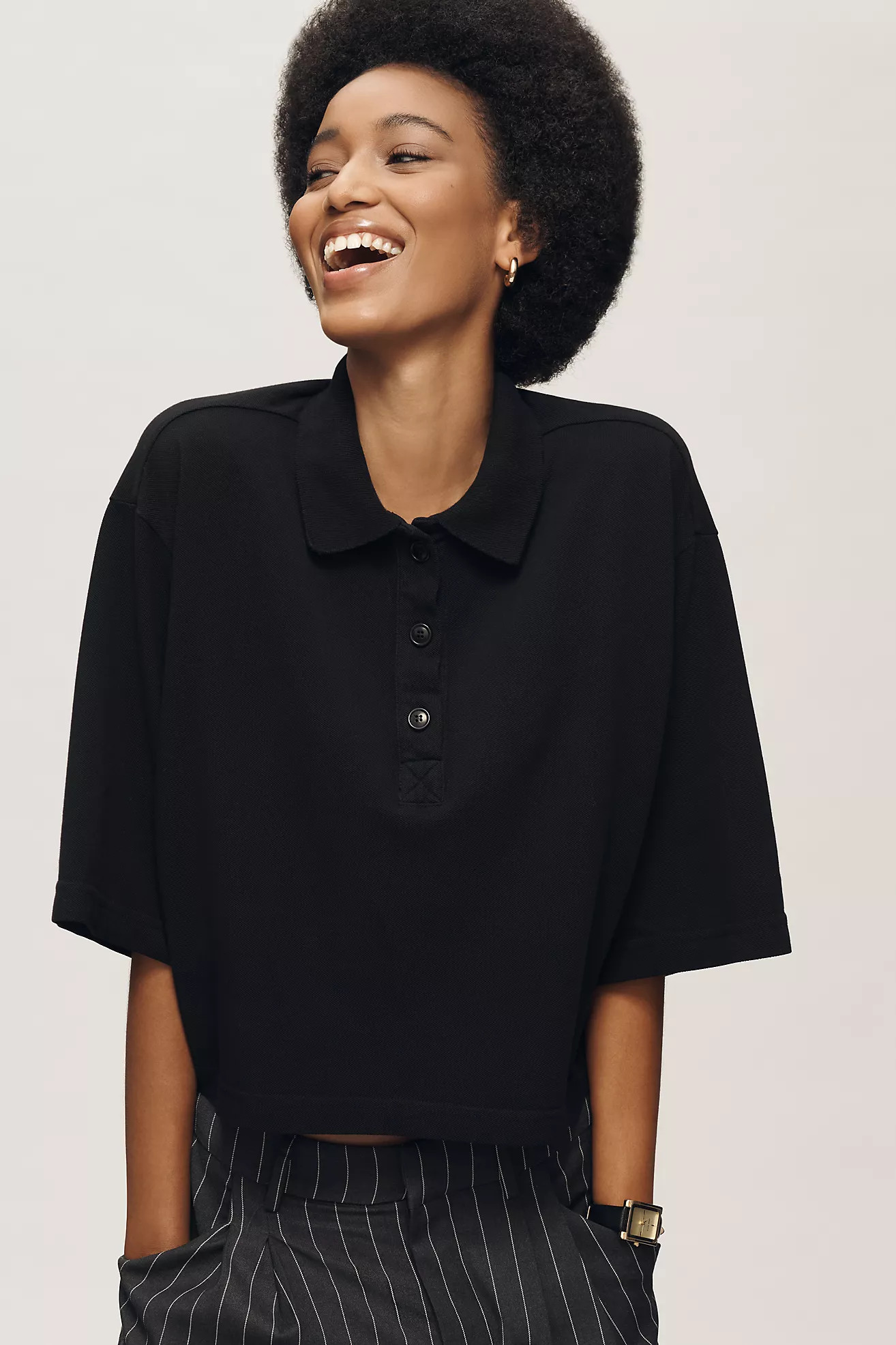 Citizens of Humanity Lowen Boxy Polo Shirt | Anthropologie (US)