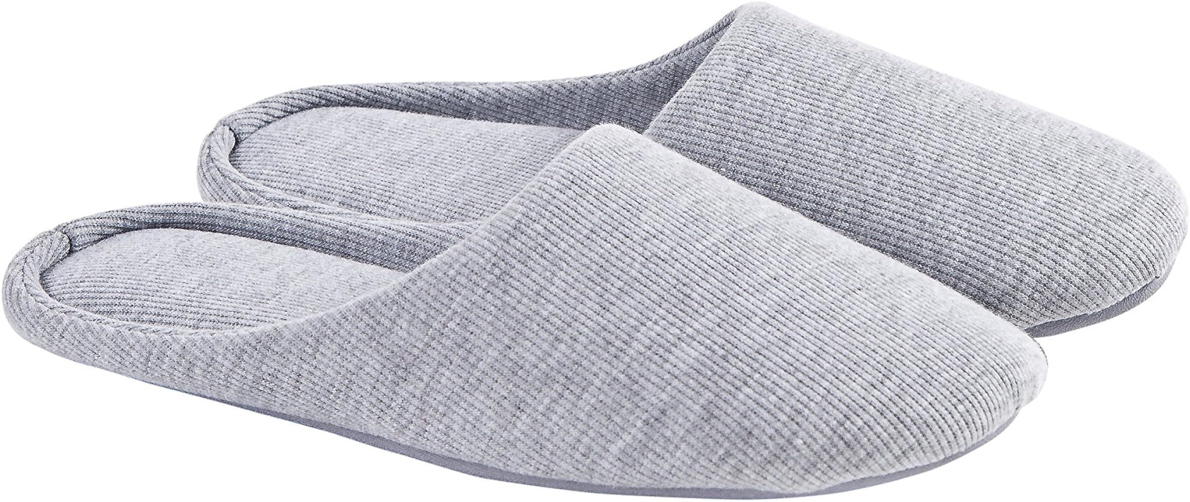 ofoot Womens Cotton Washable Summer House Slippers Indoor Slip On Bedroom Shoes with Memory Foam Clo | Amazon (US)