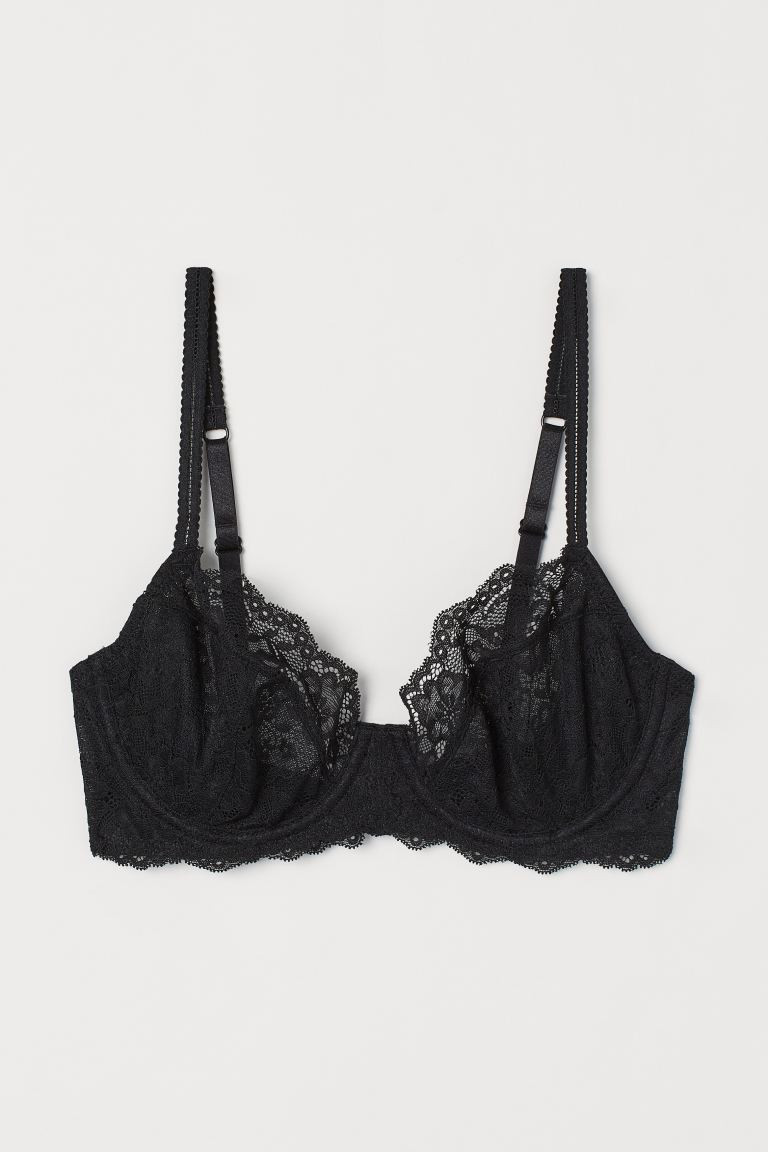 Unpadded Underwire Lace Bra | H&M (US + CA)