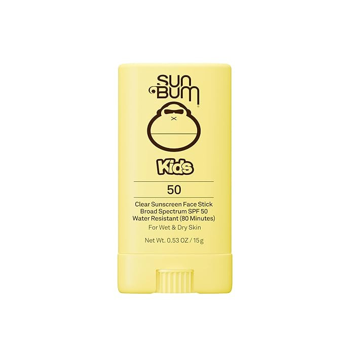 Sun Bum Kids SPF 50 Clear Face Stick Sunscreen - Wet or Dry Skin Application Broad Spectrum Sunsc... | Amazon (US)