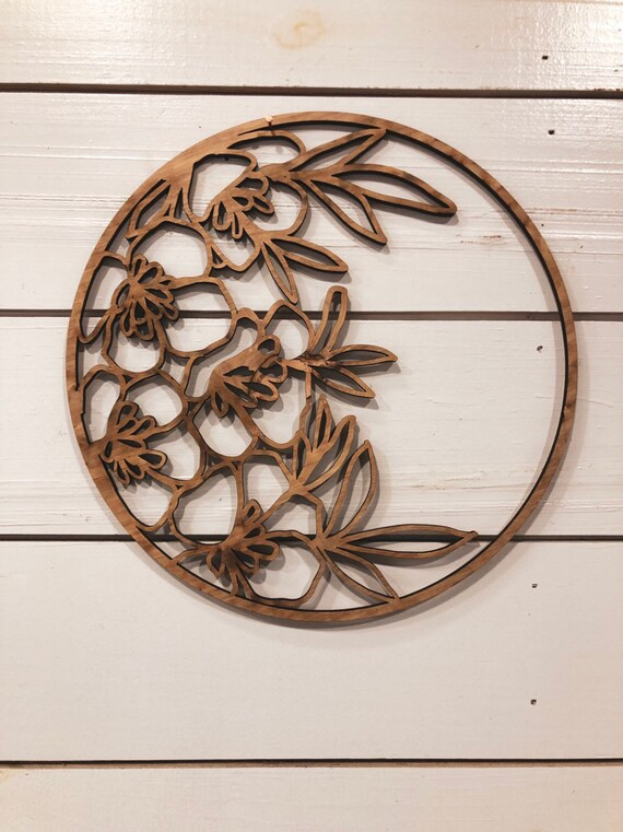 Floral Wood Hoop  Home Decor  Unique Home Decor | Etsy | Etsy (US)