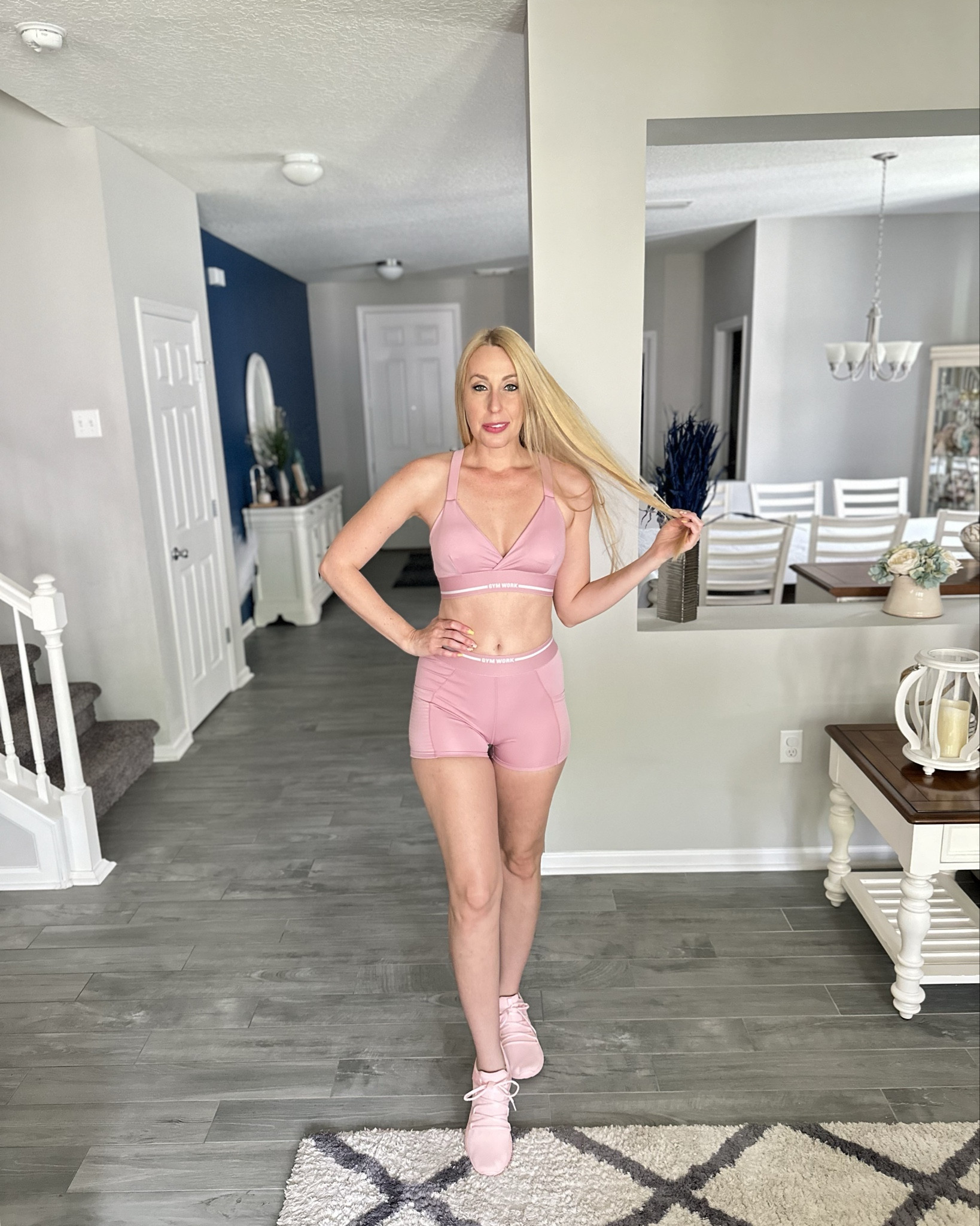 3 piece gym set 
💓 feeling so cute in this pink set
💓 size small, fits tts 

#LTKStyleTip #LTKFitness #LTKActive