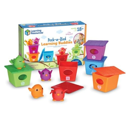 Learning Resources Peek-a-Bird Learning Buddies - 15 Pieces, Age 18 Months+ Toddler Learning Activities, Preschool Toys, Educational Toy for Color Teaching | Amazon (US)