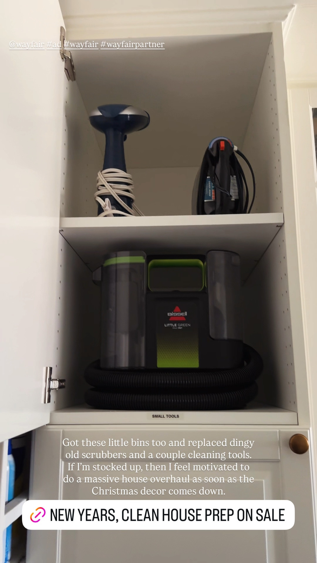 New year, fresh new space! After finishing the utility room makeover this year, I’m actually really excited to deep clean our house. I picked up a Bissell steam mop along with a few other cleaning supplies on sale for up to 60% off + free & easy delivery on orders over $35 from the @wayfair End of Year Clearance. #ad #wayfair #wayfairpartner 

#LTKHome #LTKSaleAlert