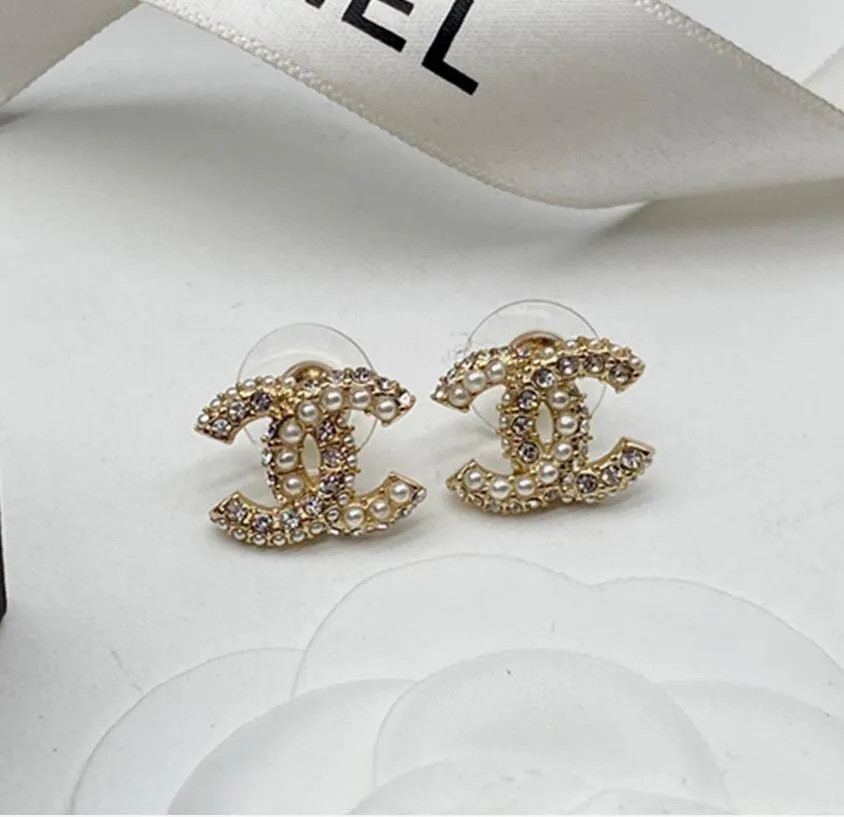Chanel Lots 20style Design Plated Luxury Designer Double Letters Stud Ear Hook Geometric Famous W... | DHGate