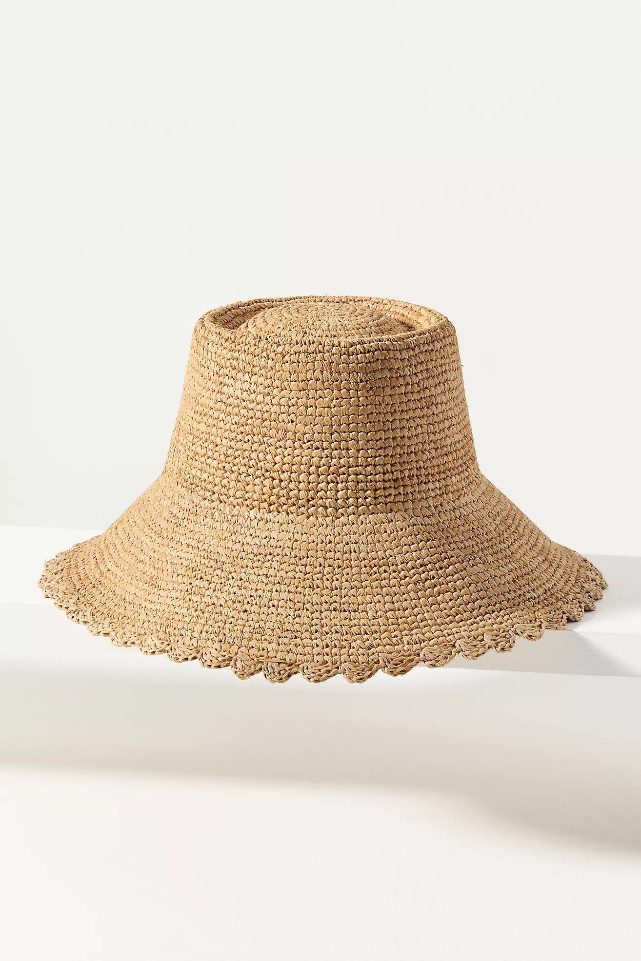 Wyeth Scalloped Straw Bucket Hat | Anthropologie (US)