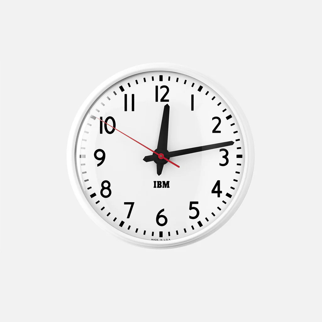 1960s IBM Standard Issue Clock - Factory White | Schoolhouse