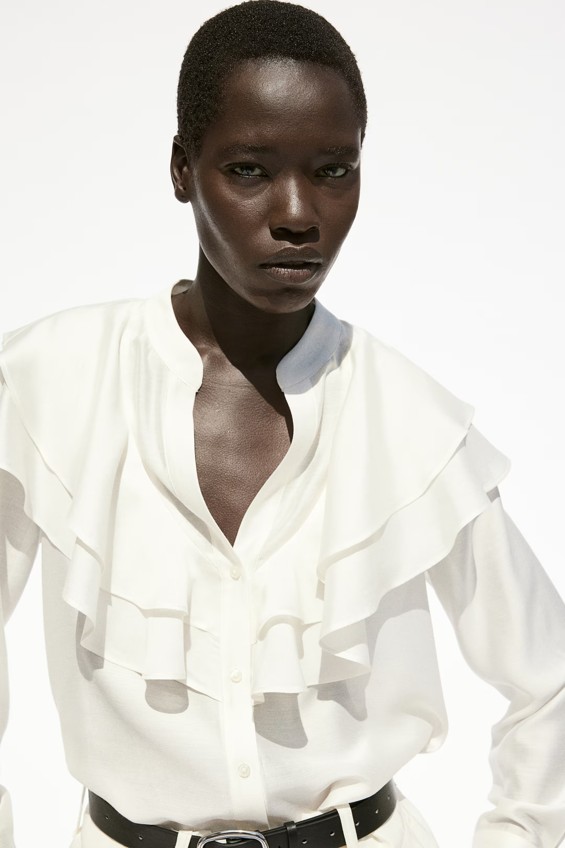 Flounce-trimmed Blouse | H&M (US + CA)