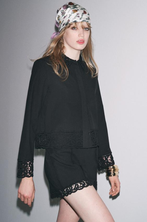 ZW COLLECTION CROCHET BERMUDA SHORTS | Zara UK