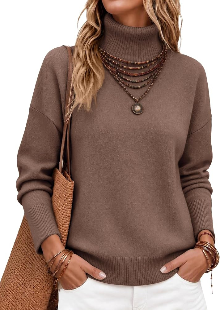 Zeagoo Women's Turtleneck Sweater 2026 Fall Winter Chunky Knitted Pullover | Amazon (US)