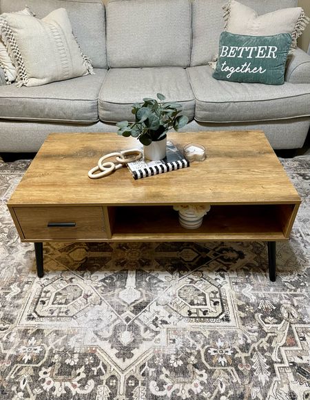 Amazon coffee table. I love it! So cute and sturdy and only $89. 
The best washable rug from Ruggable. Get 10% off on your first order when you sign up with your email. 






Amazon finds #coffeetable #amazonhome #homedecor #livingroom #rug 

#LTKFind #LTKfamily #LTKhome