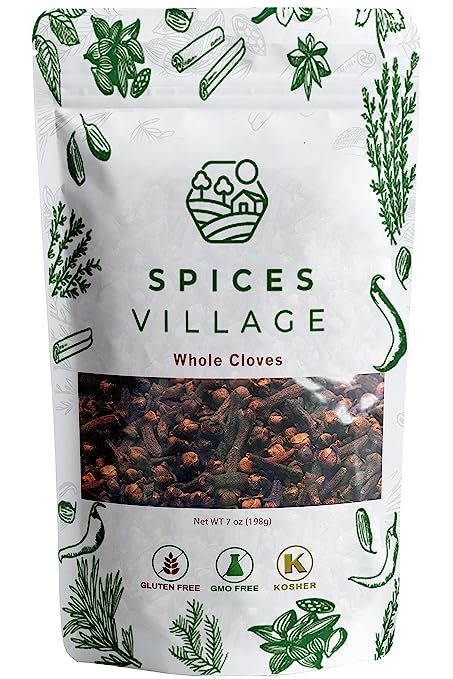 Spices Village Whole Cloves 7 Ounces, Kosher, All Natural Dried Clove Buds, Gluten Free, Non GMO,... | Amazon (US)