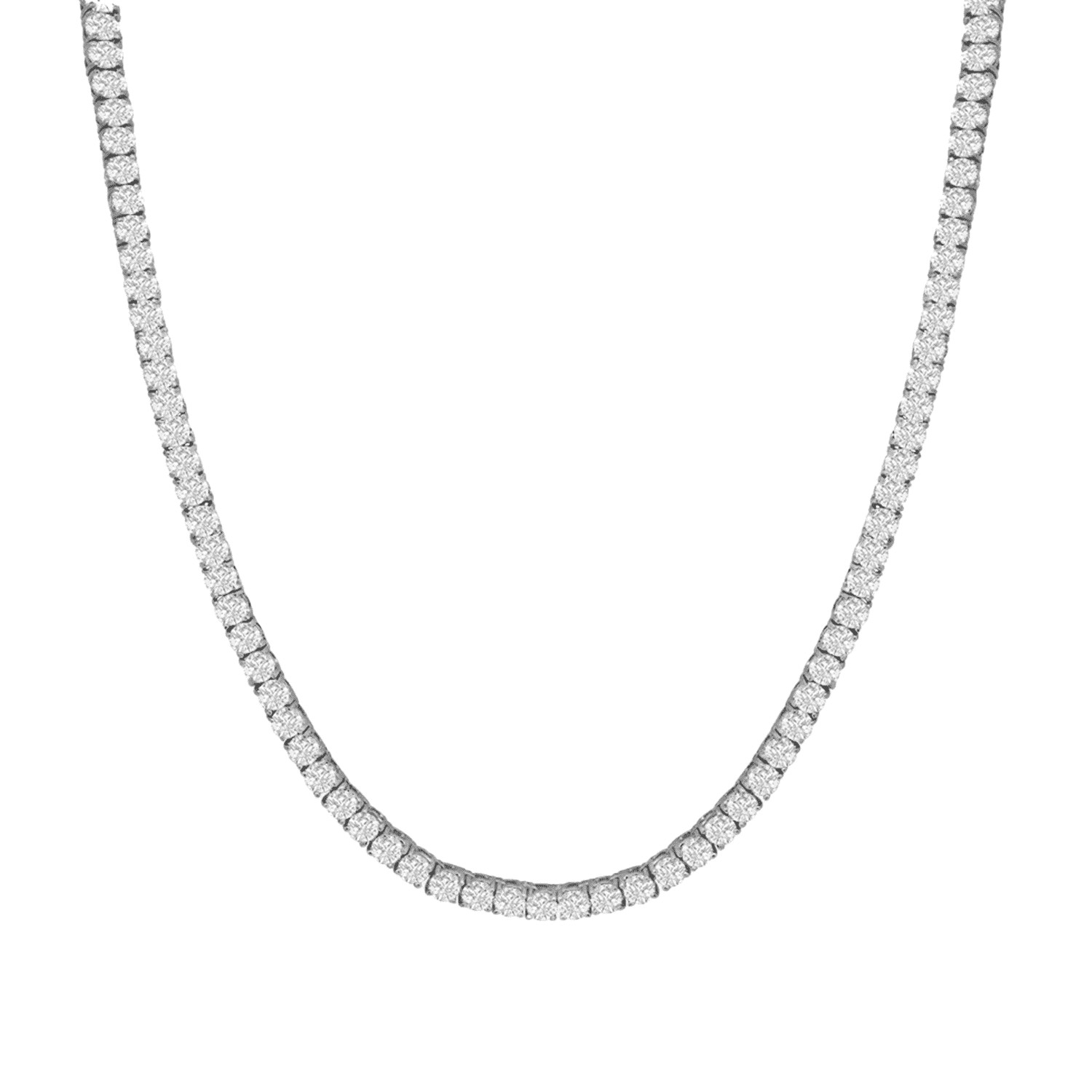Cate & Chloe Olivia 18k Yellow Gold Plated Tennis Necklace with Simulated Diamond Crystals for Women | Walmart (US)