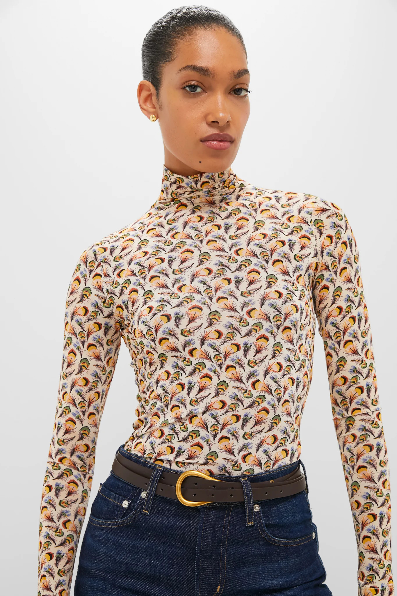 Swan Aurelia Jersey Long Sleeve Turtleneck Top | Tuckernuck (US)