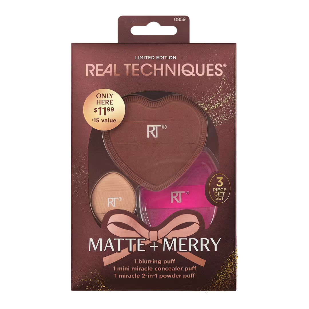 Real Techniques Matte + Merry Makeup Puff Gift Set | Ulta