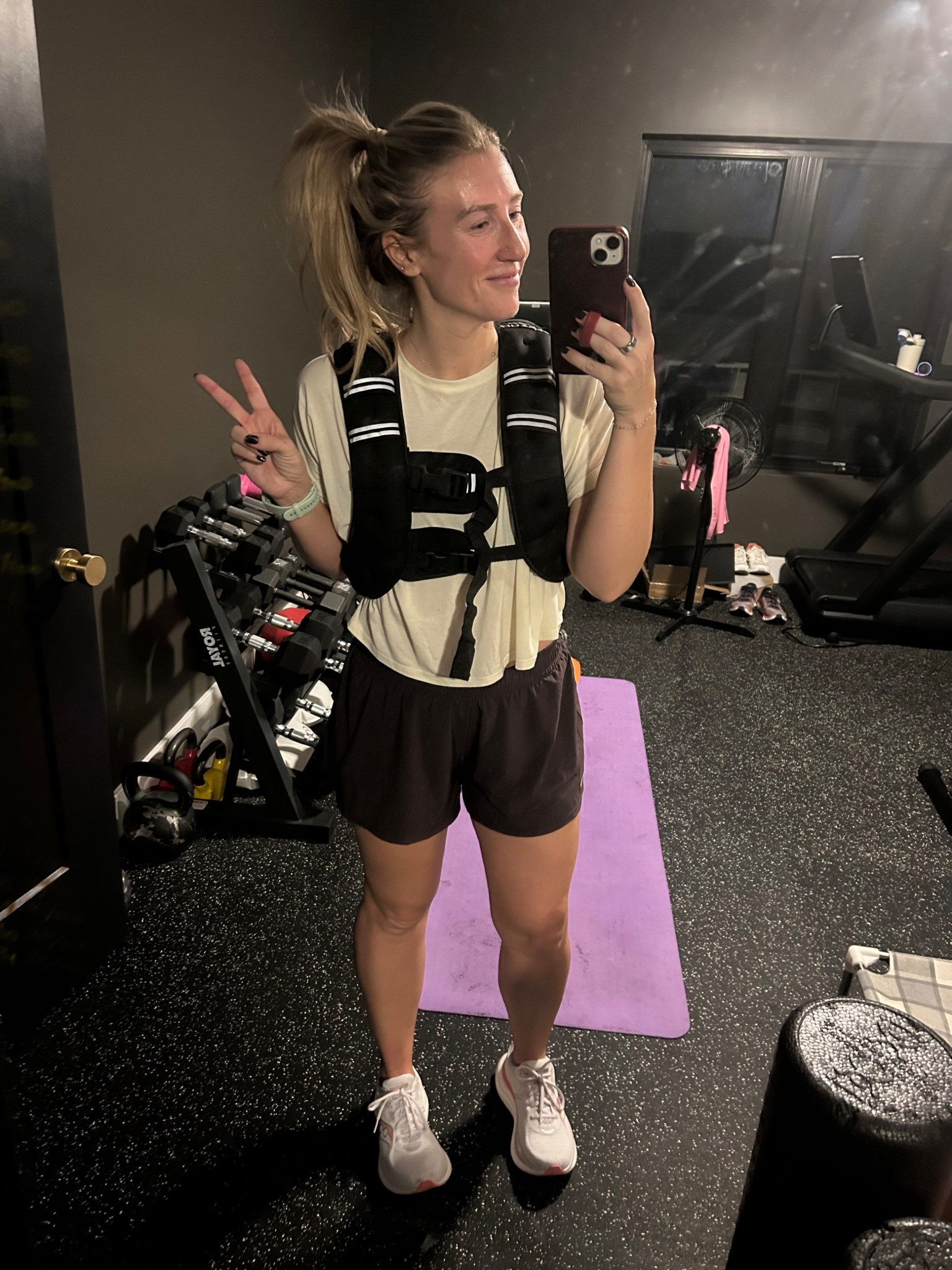 Weighted vest hike this AM! Linked my exact 12lb vest (and a similar option we got my MIL), shorts & tee are size small. Shoes run TTS. 

#LTKmorningroutine #LTKfitnessgoals #LTKSaleAlert
