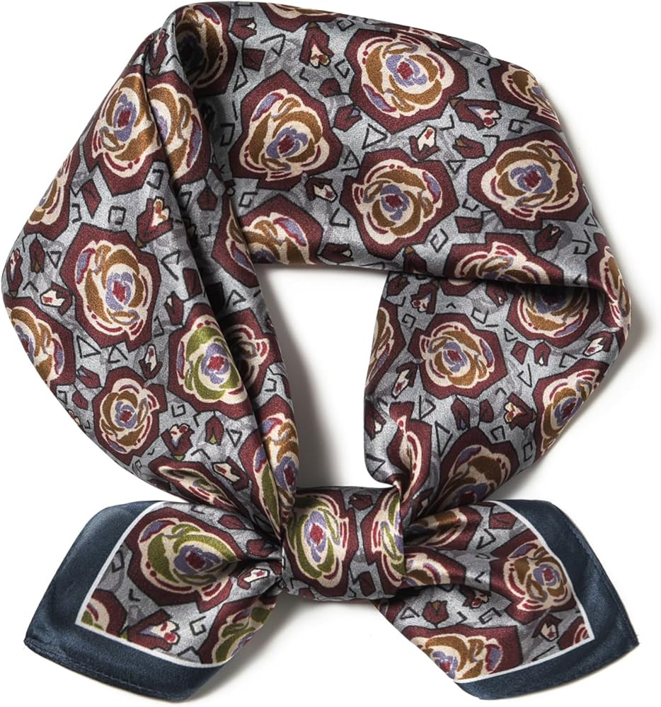 100% Mulberry Silk Scarf 25.6"x25.6" Square Women Neckerchief Headscarf - Lightweight Neck Scarf ... | Amazon (US)