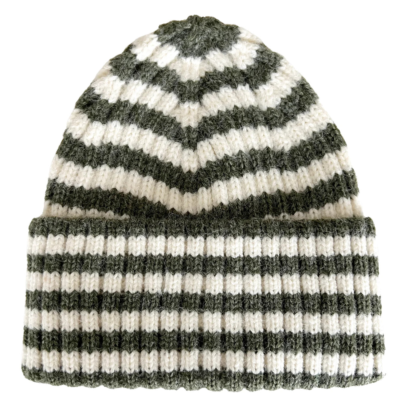 Rib Knit Hat, Wilderness Stripe | SpearmintLOVE