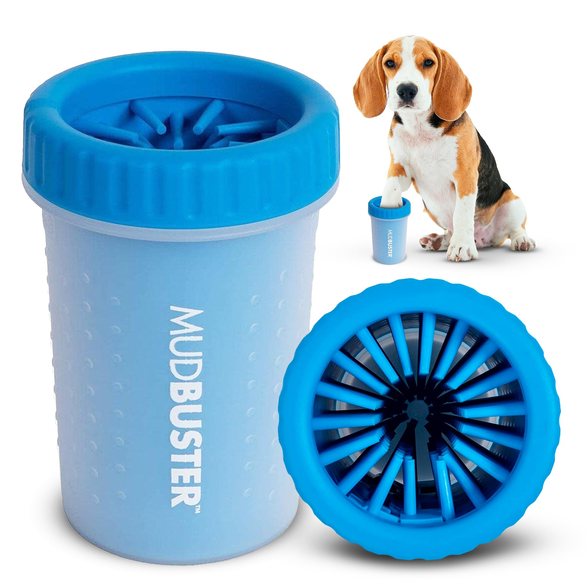 Dexas MudBuster Portable Dog Paw Washer/Paw Cleaner, Medium, Pro Blue | Amazon (US)