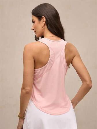 Activina Solid Racerback Sports Tank Top | SHEIN