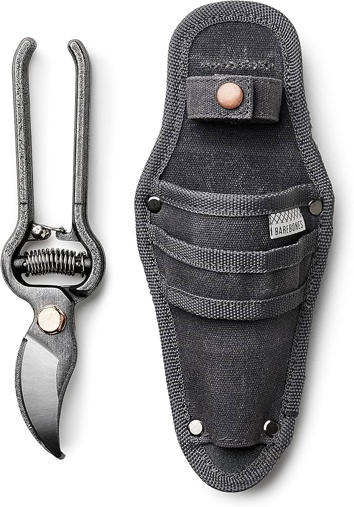 Barebones Pruner & Sheath - Vintage Inspired Japanese Design Pruners for Gardening - Multipurpose... | Amazon (US)