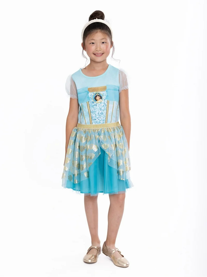 Disney Princess Girls Jasmine Cosplay Dress, Sizes 4-16 | Walmart (US)
