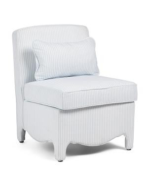 25x34 Blanche Striped Swoop Front  Accent Chair With Lumbar Pillow | TJ Maxx