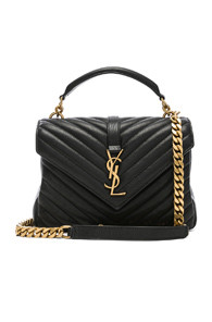 Saint Laurent Medium Monogramme College Bag in Black | FWRD 