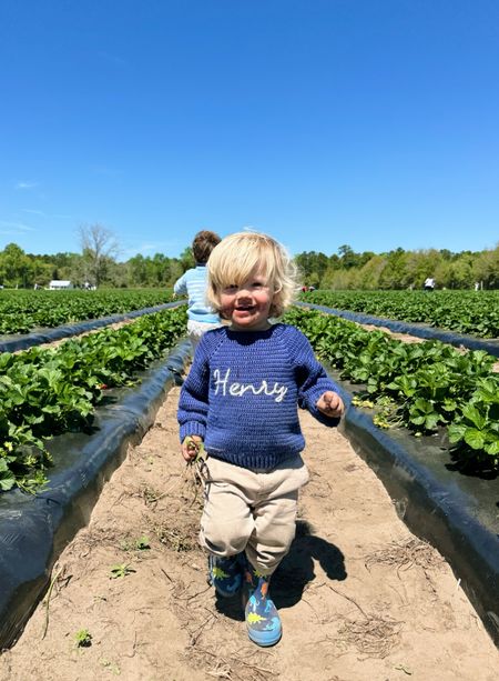 The cutest personalized knit sweater you need for your children! It is soft and adorable, and makes for the perfect play sweater! So cute for little boys and little girls 💙💗 

#LTKkids #LTKfindsunder50 #LTKfamily