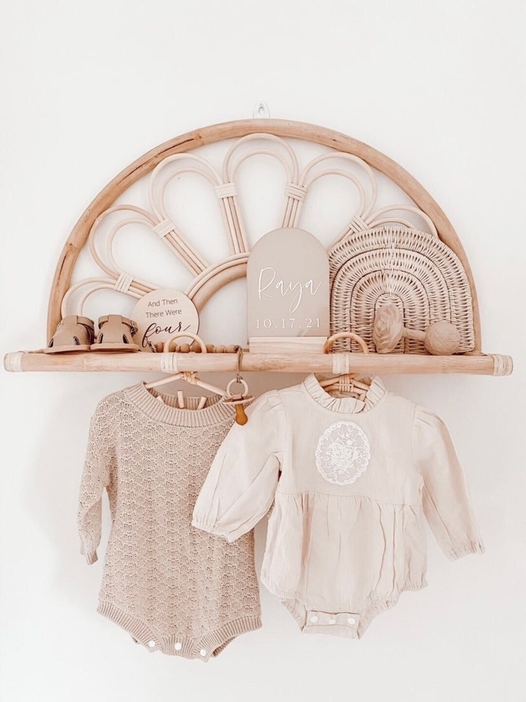 Rattan Shelf - Nursery Shelf - Rattan Nursery Decor - Boho Nursery Decor - Boho Nursery - Rattan ... | Etsy (US)