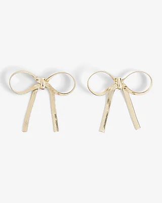 Snake Chain Bow Stud Earrings | Express
