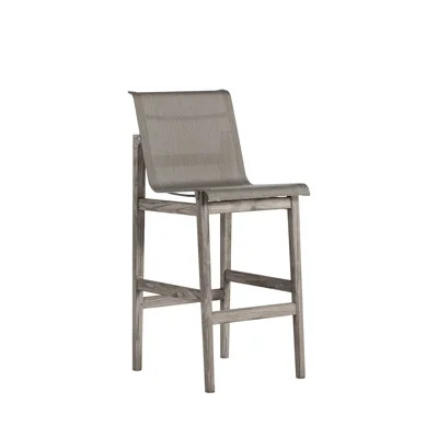 Coast Teak 30" Bar Stool Oyster Teak/Heather Gray | Wayfair North America
