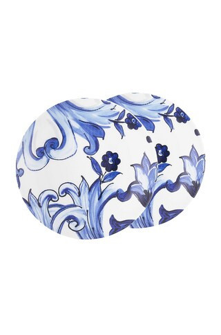 Dolce & Gabbana Casa Set Of 2 Mediterraneo Fiore Piccolo Bread Plates in Blue | FWRD 
