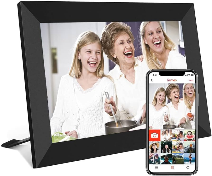 Digital Picture Frames Load from Phone Frameo 10.1 Inch Smart WiFi Digital Photo Frame, 1280x800 ... | Amazon (US)