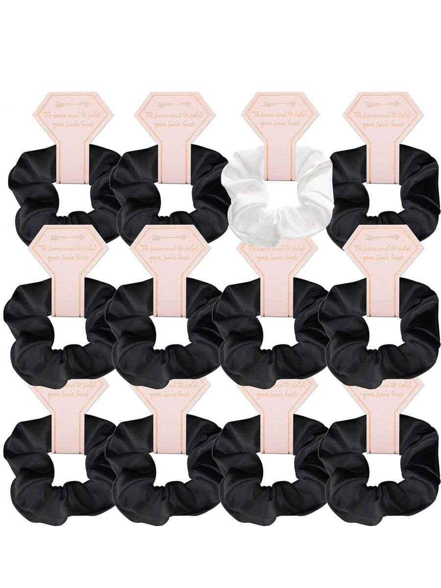 12 Pack Bridesmaid Proposal Gifts Bridesmaid Scrunchies Hair Ties Bachelorette Party Favors Bride... | SHEIN