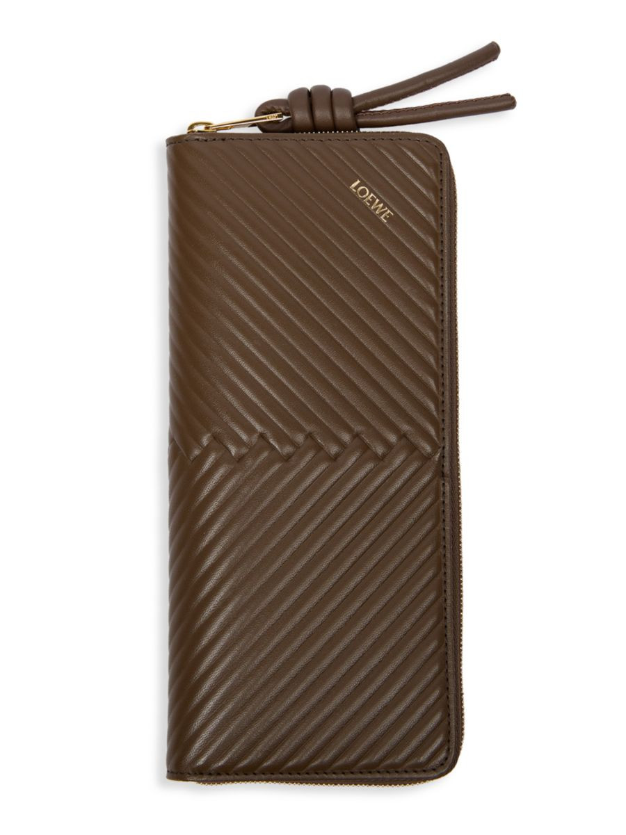 Knot Diamond Slim Zip-Around Wallet | Saks Fifth Avenue