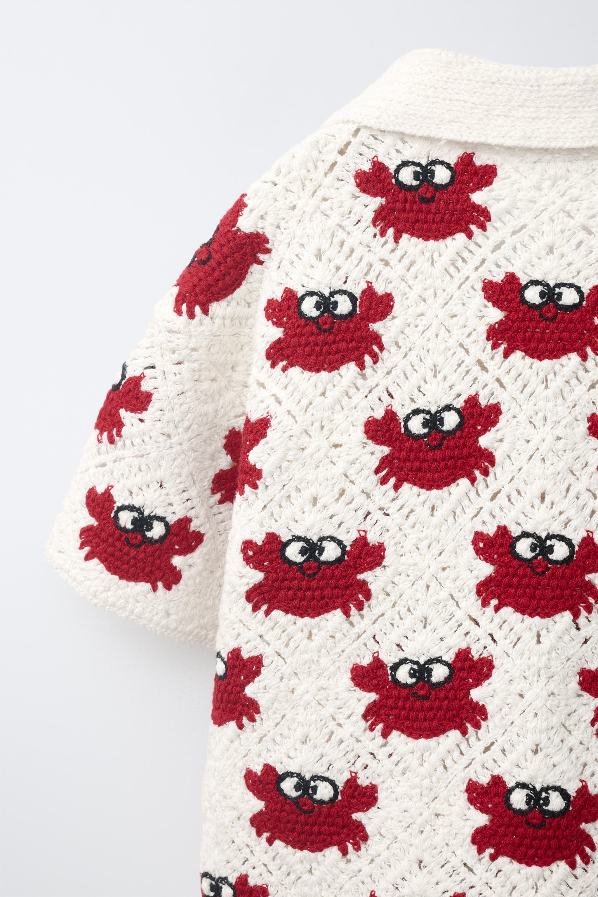 CRAB CROCHET SHIRT | Zara US