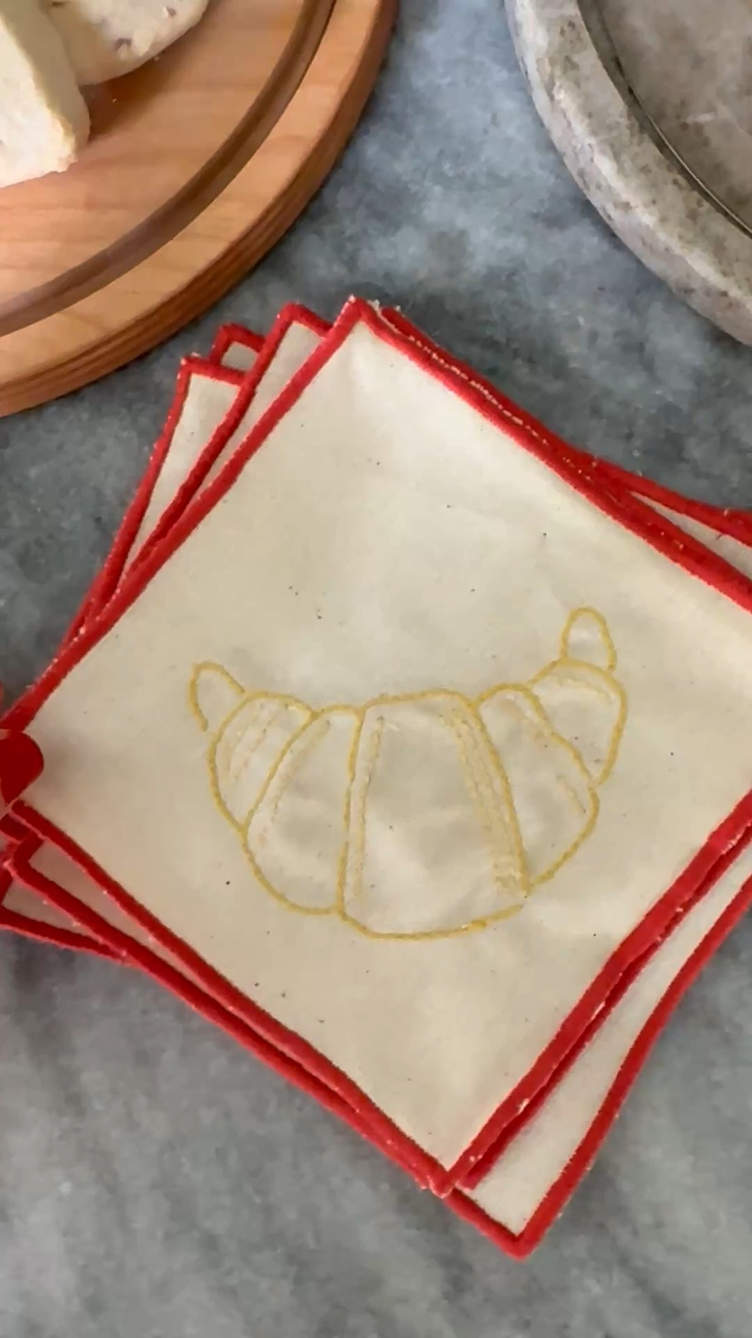 How cute are these embroidered napkins?! So perfect for overnight guests, brunch, or just because! They are so cute with coffee and pastries! 🥐

#LTKdayinmylife #LTKmorningroutine #LTKHome