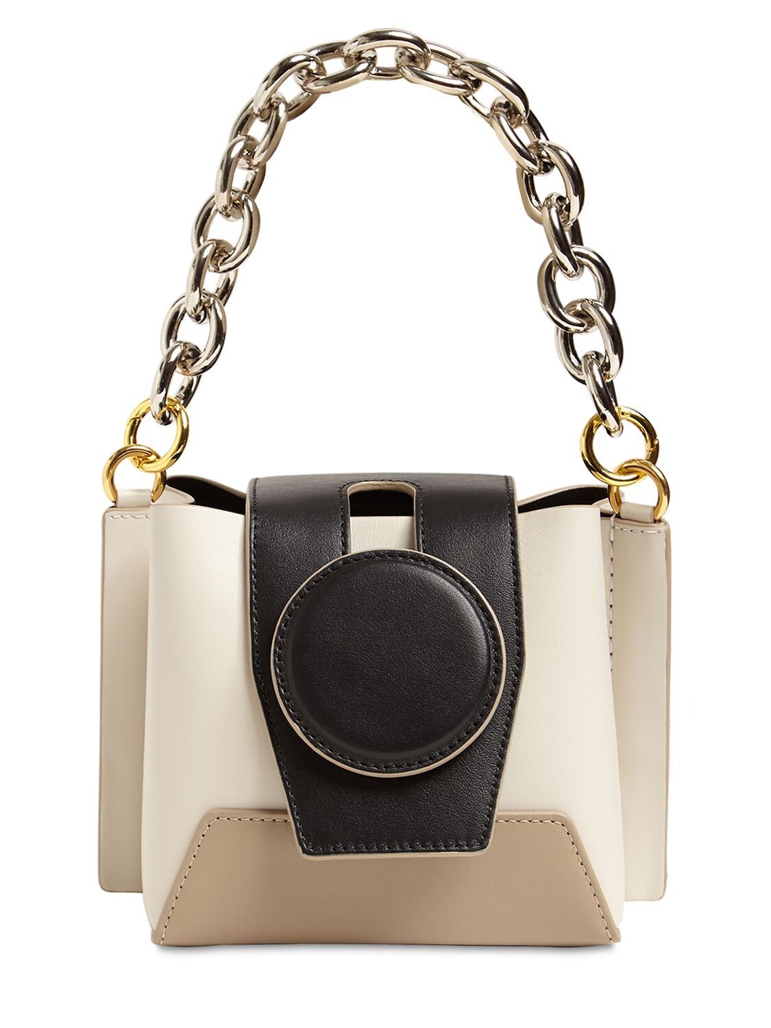 DARIA CHAIN TOP HANDLE LEATHER BAG | Luisaviaroma