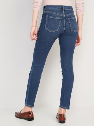 Mid-Rise Power Slim Straight Jeans | Old Navy (US)