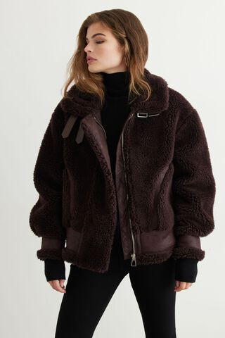 Sherpa Aviator Jacket | Dynamite Clothing