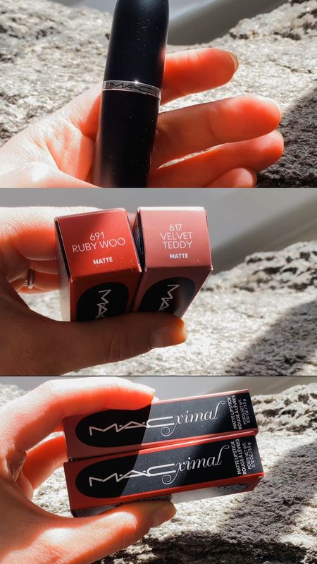 Thank you Influenster and MAC Cosmetics Canada for the complimentary M•A•Cximal Silky Matte Lipsticks! I love how moisturizing, long-lasting, and non-flaking these lipsticks are ❤️ 

What can you expect from these lipsticks? The formula is rich, creamy, smooth, and moisturizing with a silky matte finish. Ruby Woo is such an iconic MAC shade and the perfect red. Velvet Teddy is my new favourite shade as it’s a timeless dark nude.

#MACximal #MACCosmeticsCanada #complimentary #influenster

#LTKVideo #LTKbeauty #LTKfindsunder50