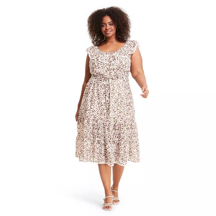 Floral Sleeveless Ruffle Dress - RIXO for Target Brown | Target
